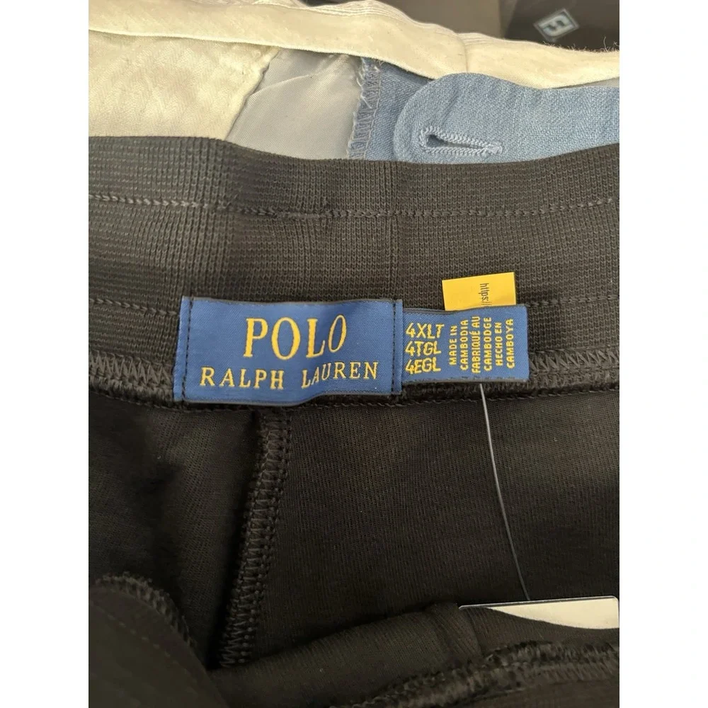 Polo Ralph Lauren Mens‎ 4XLT Joggers Black Sweatpants Pants NWT $148